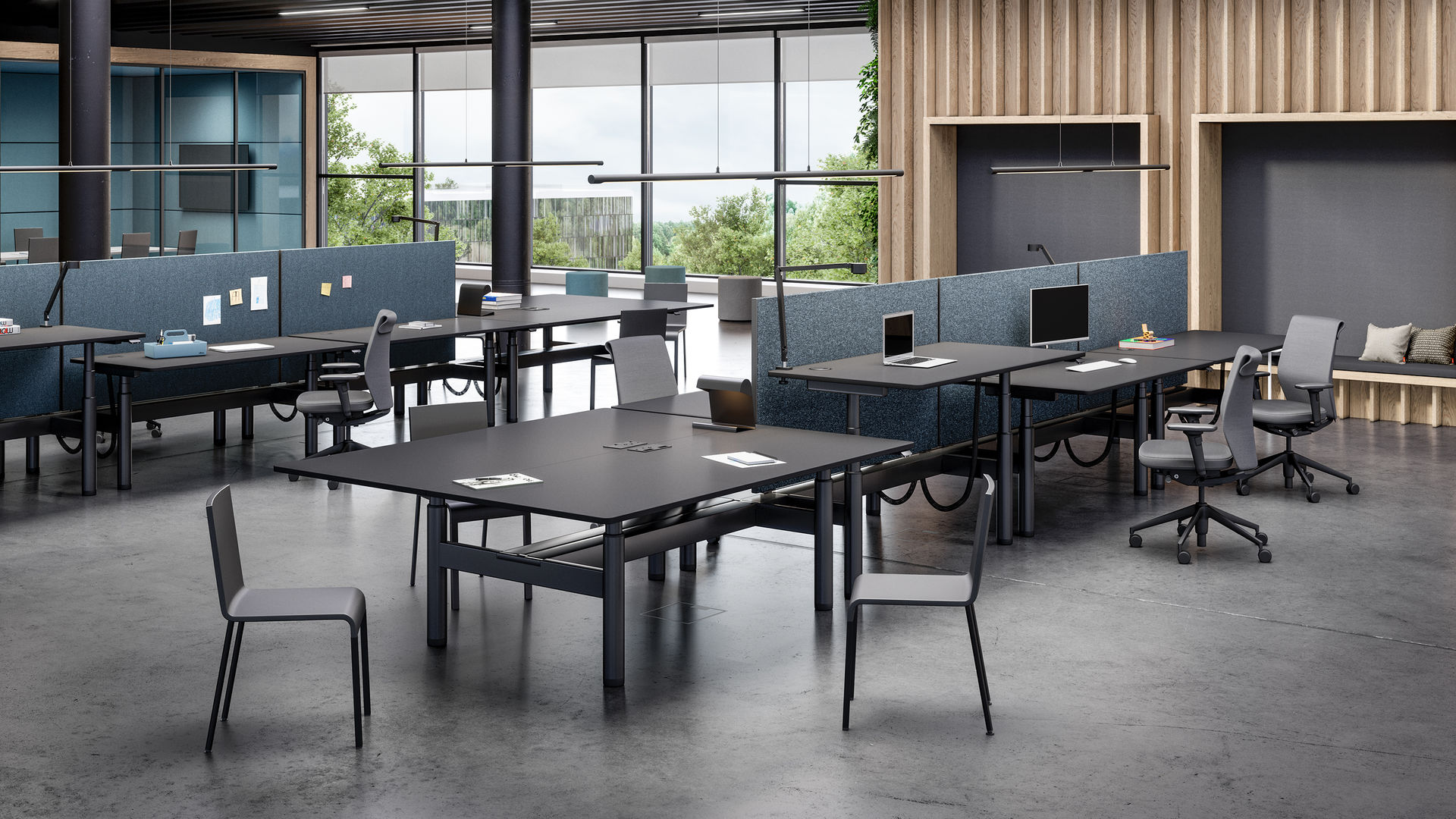 Aménagez vos espaces professionnels avec style et efficacité.